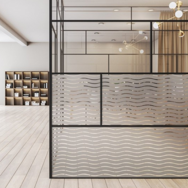 Film occultant dépoli Vague pour fenêtre ou vitre