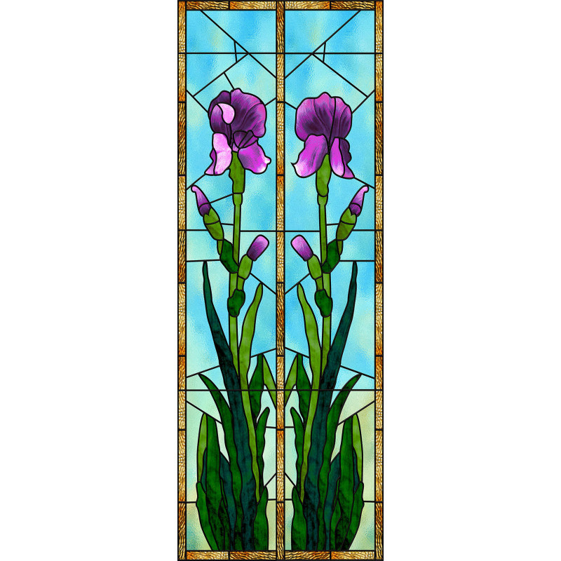 Vitrail fleur Double Grand Iris