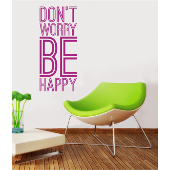 Sticker mural mural Don't worry be happy