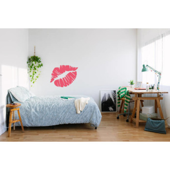Sticker mural vinyle autocollant lèvres