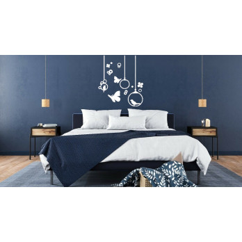 Sticker mural les papillons et oiseaux
