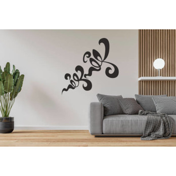Sticker mural décoration volutes