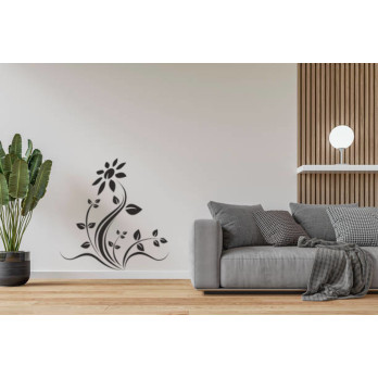 Sticker mural déco adhésive fleurs tournesol