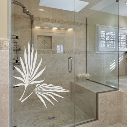 PALMIER Art décalque Autocollant écran de douche Salle bain Mural N66 