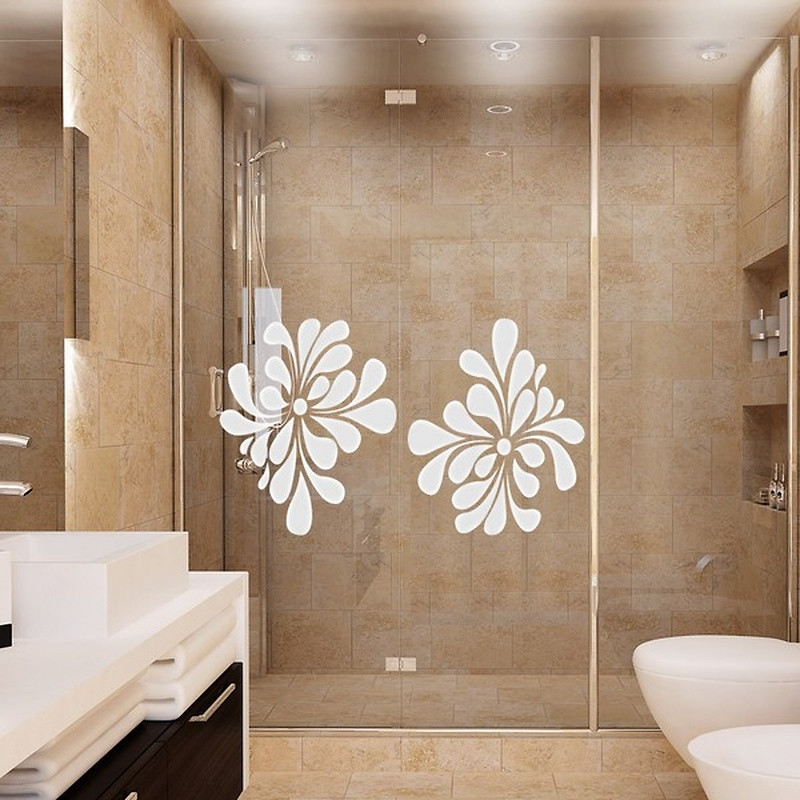 Stickers pour vitre, fleur pop