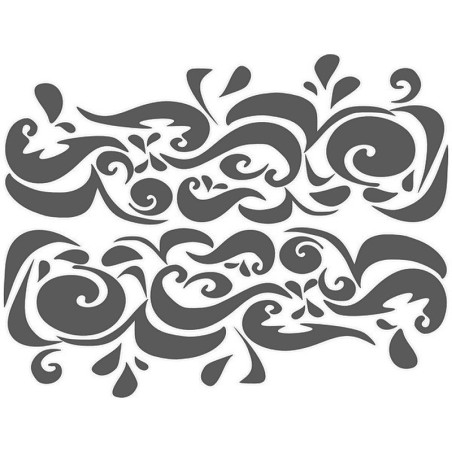 Déco des vitres, vague et goutte