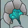 Faux vitraux, fleurs design 1