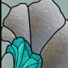 Faux vitrail autocollant, fleurs design 2