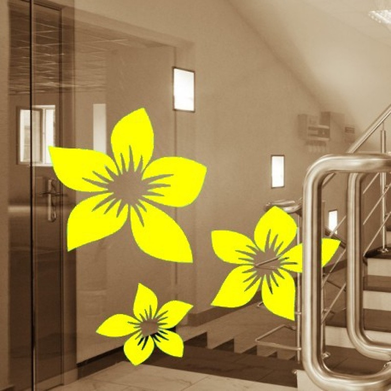 Autocollant sécurité, fleur-lot de 4